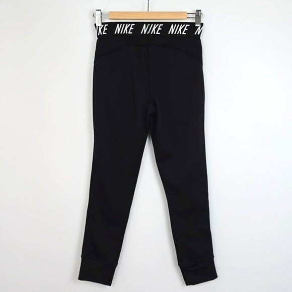 NIKE Dri-Fit Studio Girls Black Training Joggers Elastic Waist Pockets Size M - Picture 2 of 13